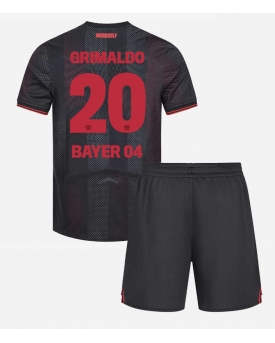 Billige Fotballdrakt Bayer Leverkusen Alejandro Grimaldo #20 Replika Hjemmedraktsett Barn 2025-26 Kortermet (med bukser)